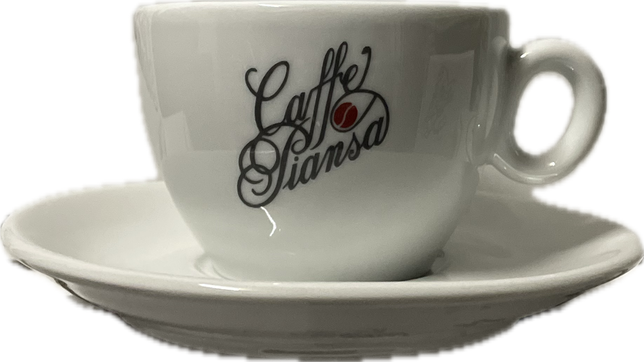 Caffe Piansa Cappuccino kop + schotel