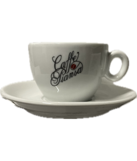 Caffe Piansa Cappuccino kop + schotel